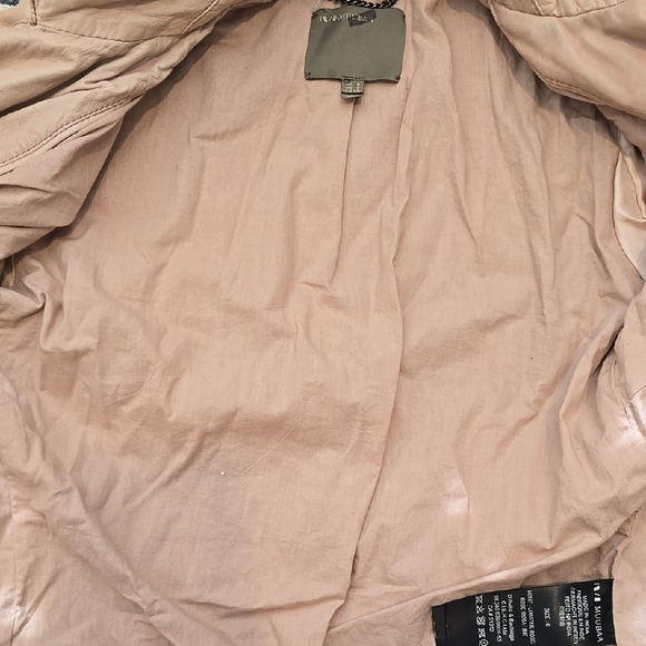 Muubaa distressed pink leather Jacket sz 2 - Picture 7 of 12